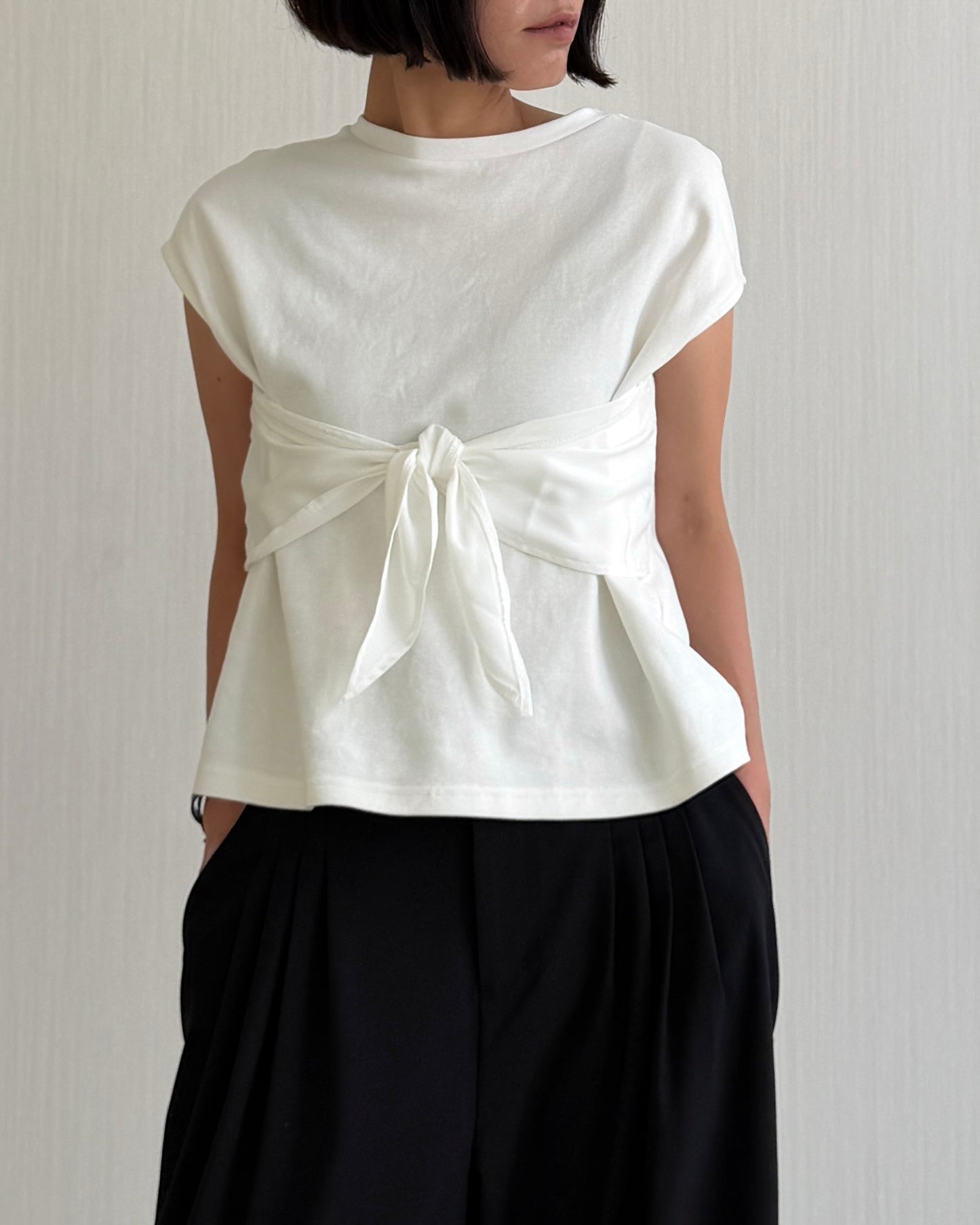 【pre-order】Ribbon Detail Tee