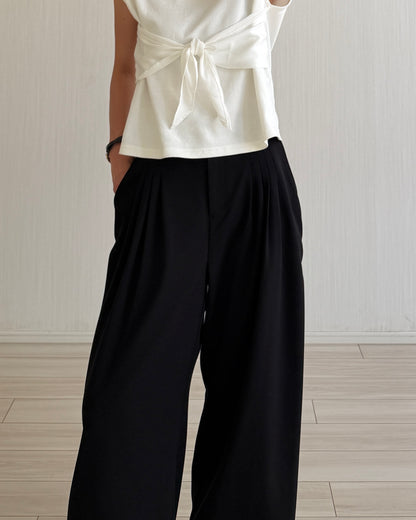 【pre-order】4-Tuck Wide Slacks