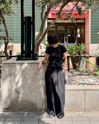 【pre-order】4-Tuck Wide Slacks