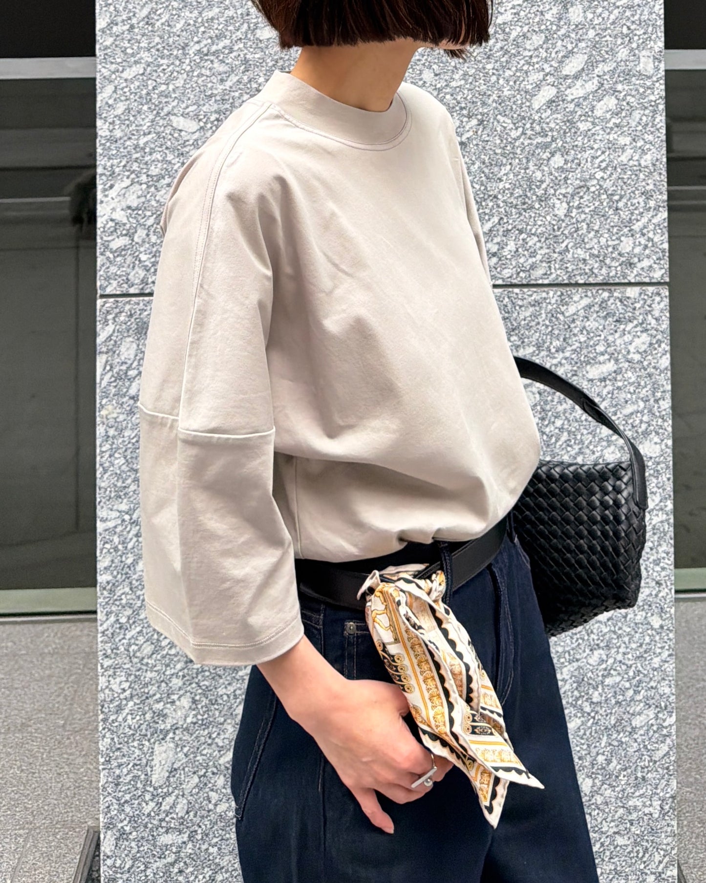 【Restock】Minimal Stitch 7-Sleeve Tee　(Ecru)