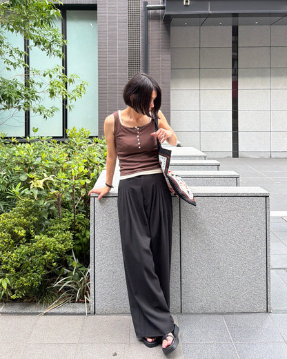 【pre-order】4-Tuck Wide Slacks