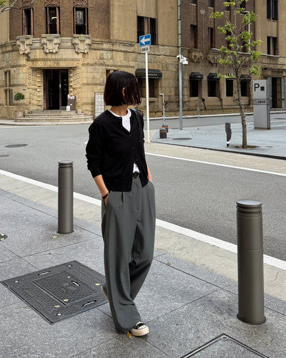 【Pre-order Item】Vertical straight wide pants
