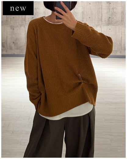 【pre-order】Cashmere Blend Knit (camel)
