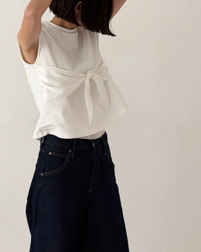 【pre-order】Ribbon Detail Tee