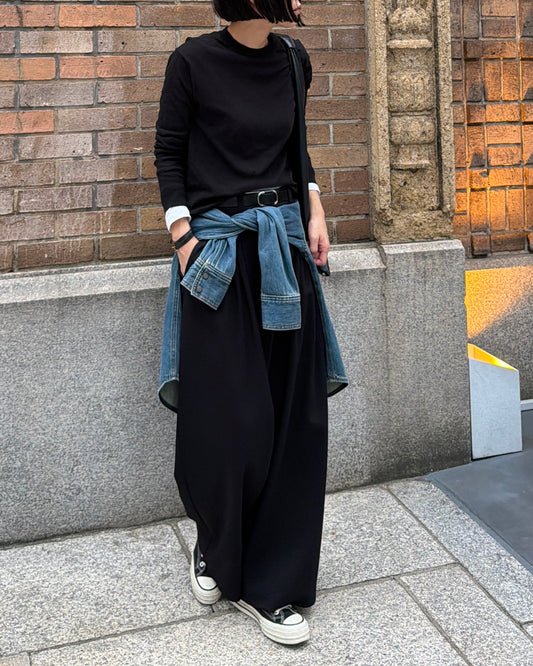 4-Tuck Wide Slacks