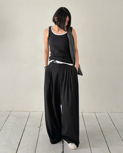【pre-order】4-Tuck Wide Slacks