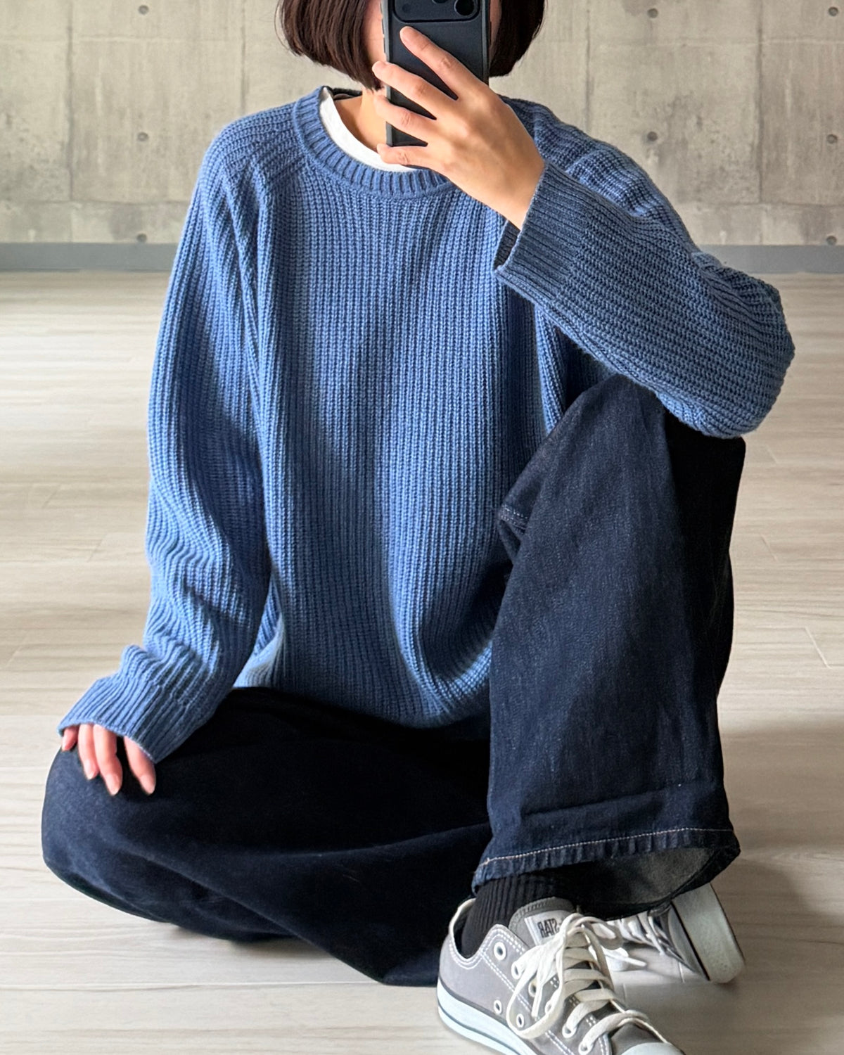 【pre-order】Cashmere Blend Knit (Cobalt Blue)