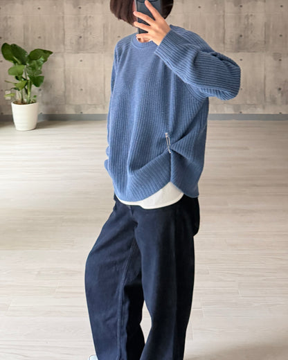 【pre-order】Cashmere Blend Knit (Cobalt Blue)