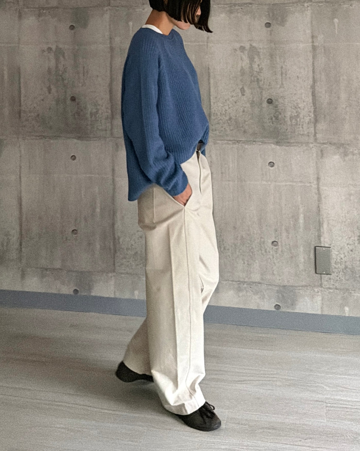 【pre-order】Cashmere Blend Knit (Cobalt Blue)