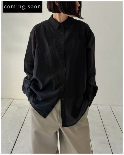 【pre-order】Oversized Sheer Shirt