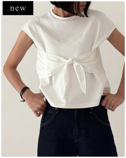 【pre-order】Ribbon Detail Tee