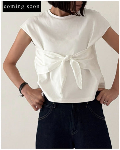 【pre-order】Ribbon Detail Tee