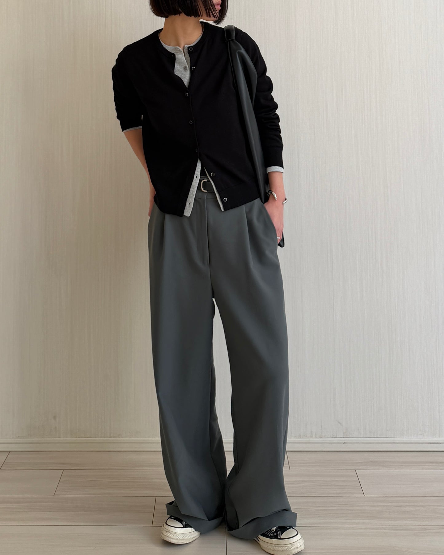 【Pre-order Item】Vertical straight wide pants