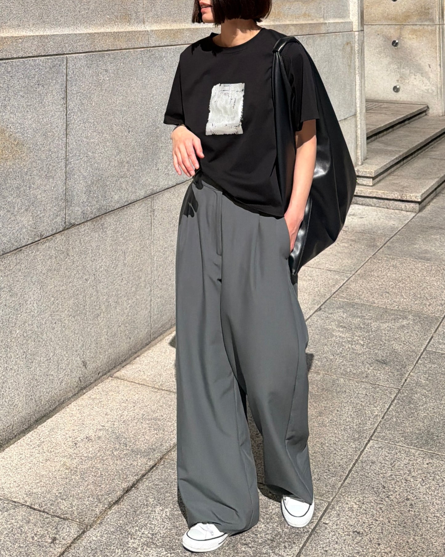 【Pre-order Item】Vertical straight wide pants