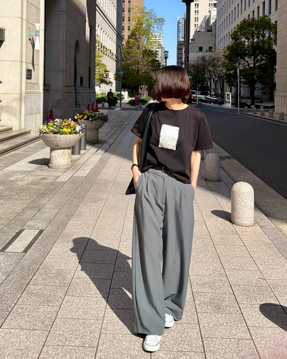 【Pre-order Item】Vertical straight wide pants