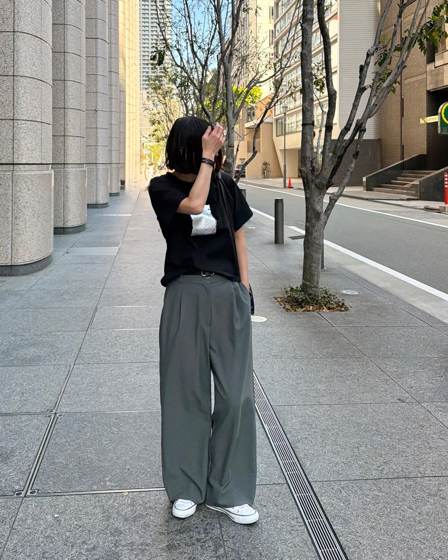 【Pre-order Item】Vertical straight wide pants