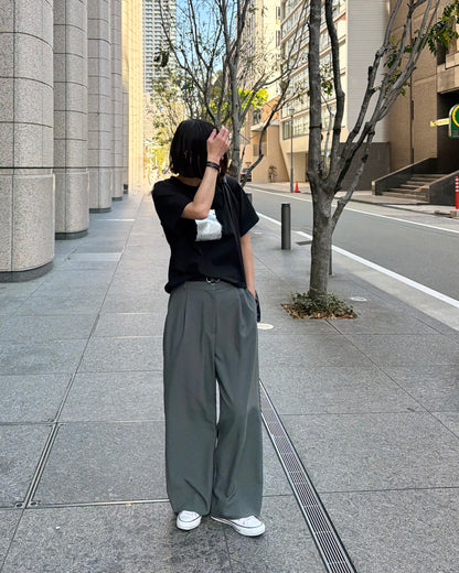 【Pre-order Item】Vertical straight wide pants