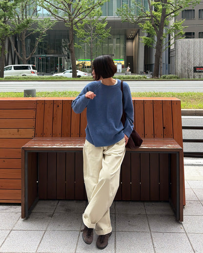 【pre-order】Cashmere Blend Knit (Cobalt Blue)