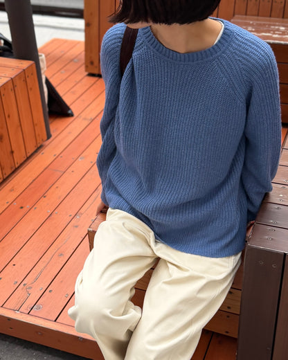 【pre-order】Cashmere Blend Knit (Cobalt Blue)