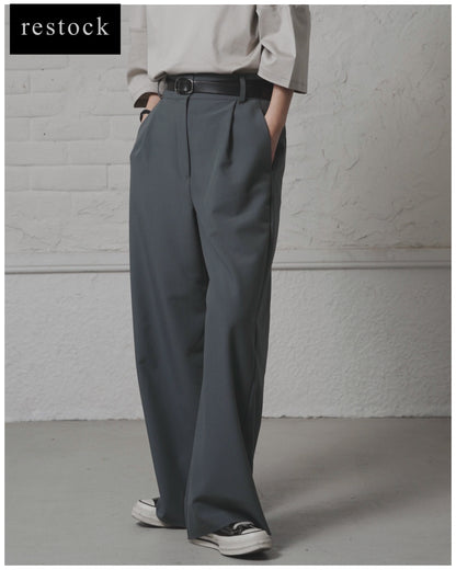 【Pre-order Item】Vertical straight wide pants