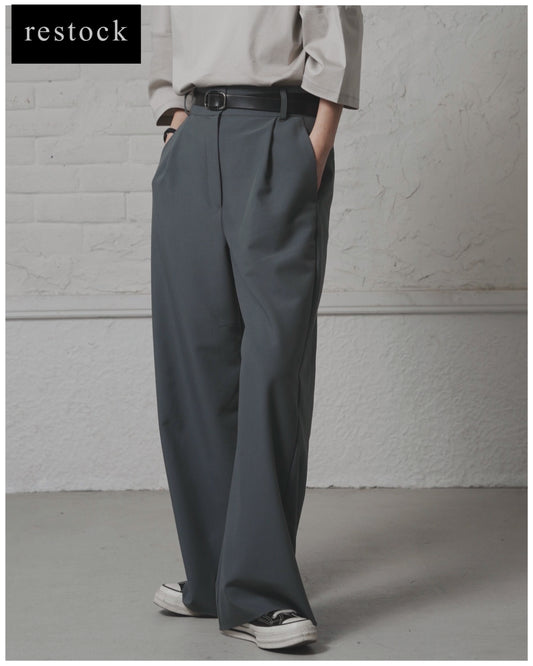 【Pre-order Item】Vertical straight wide pants