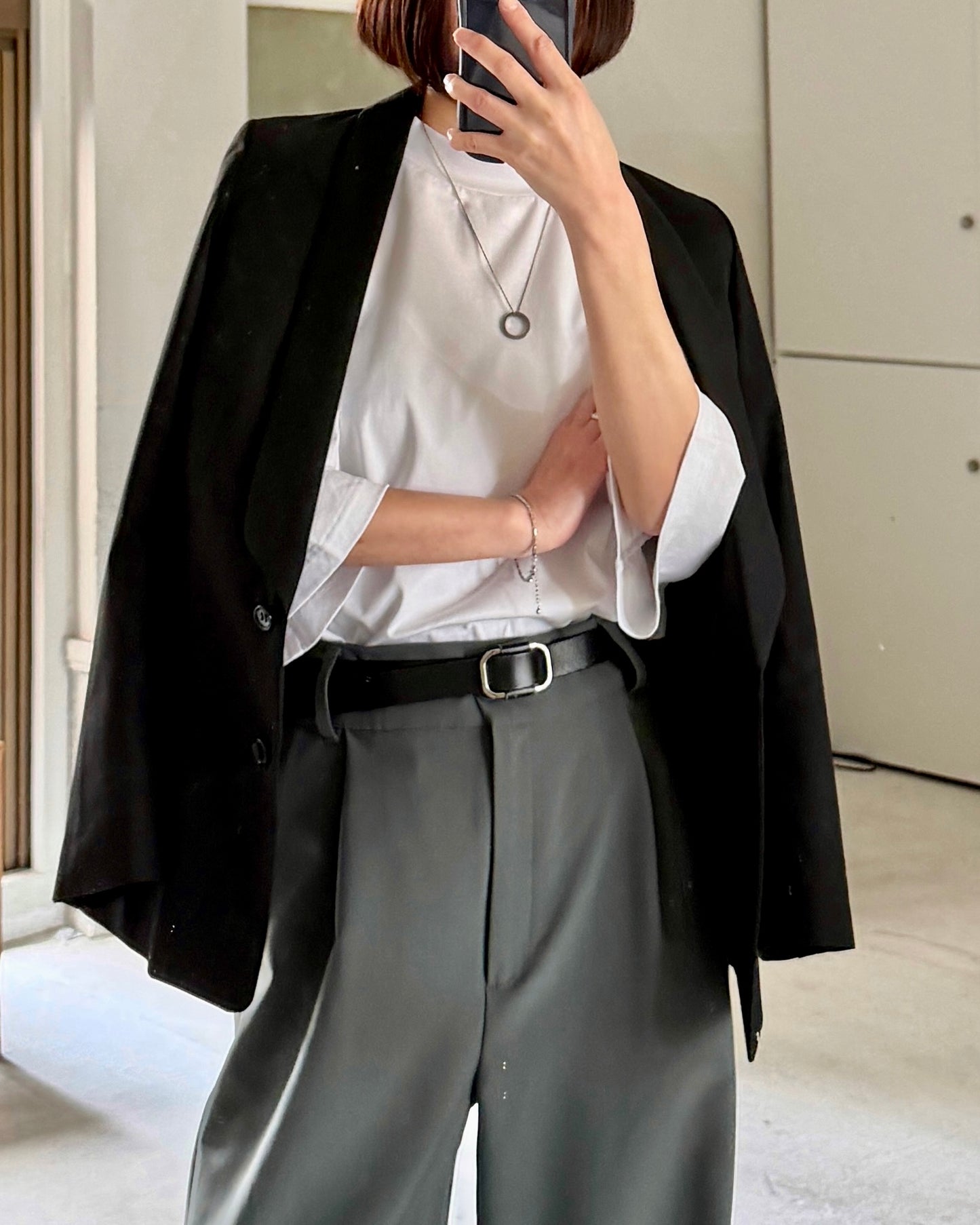 【Restock】Minimal Stitch 7-Sleeve Tee　(Ecru)