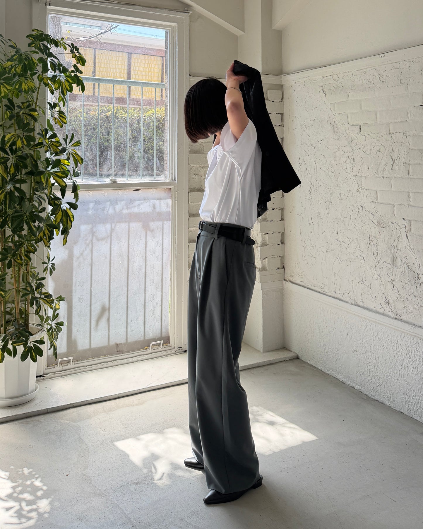【Restock】Minimal Stitch 7-Sleeve Tee　(Ecru)