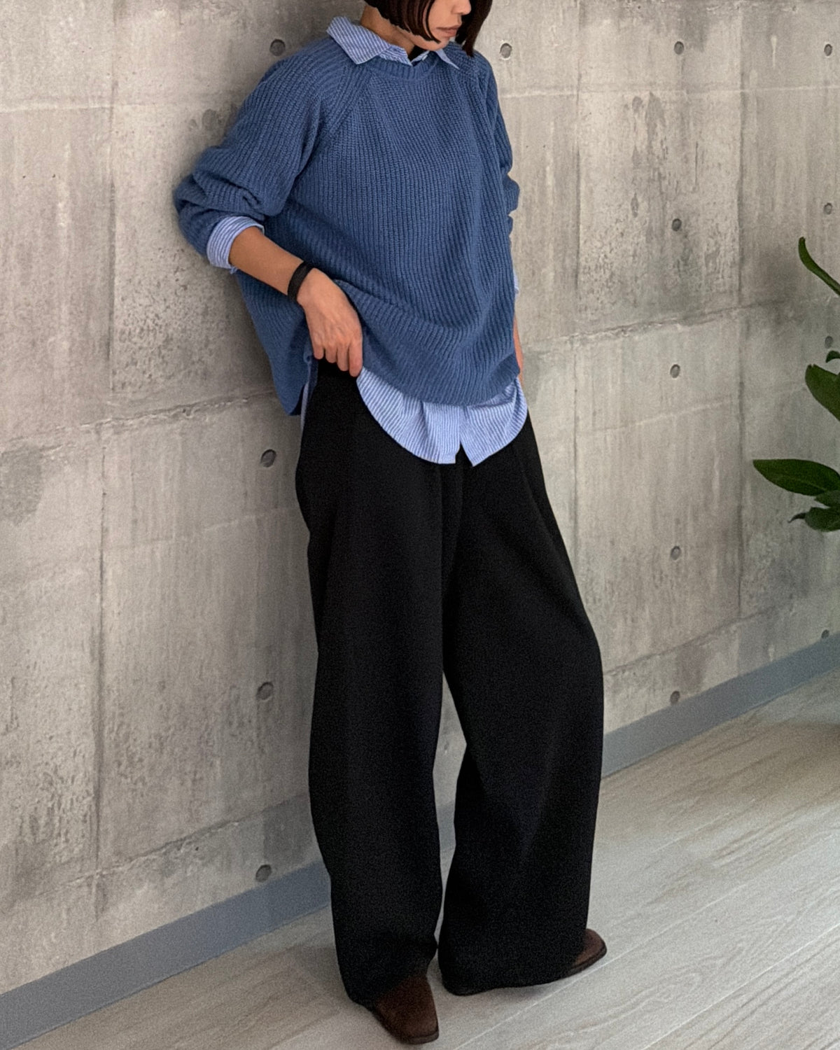 【pre-order】Cashmere Blend Knit (Cobalt Blue)