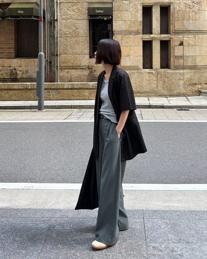 【Pre-order Item】Vertical straight wide pants