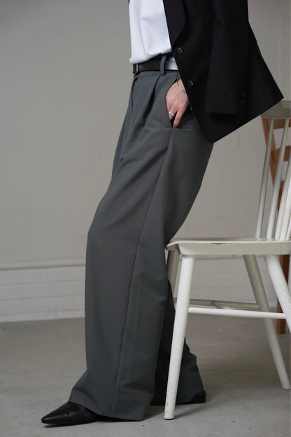 【Pre-order Item】Vertical straight wide pants