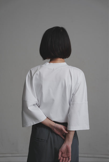 【Restock】Minimal Stitch 7-Sleeve Tee　(Ecru)