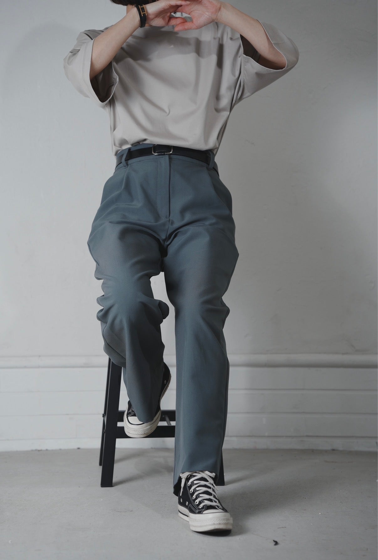 【Restock】Minimal Stitch 7-Sleeve Tee　(Ecru)