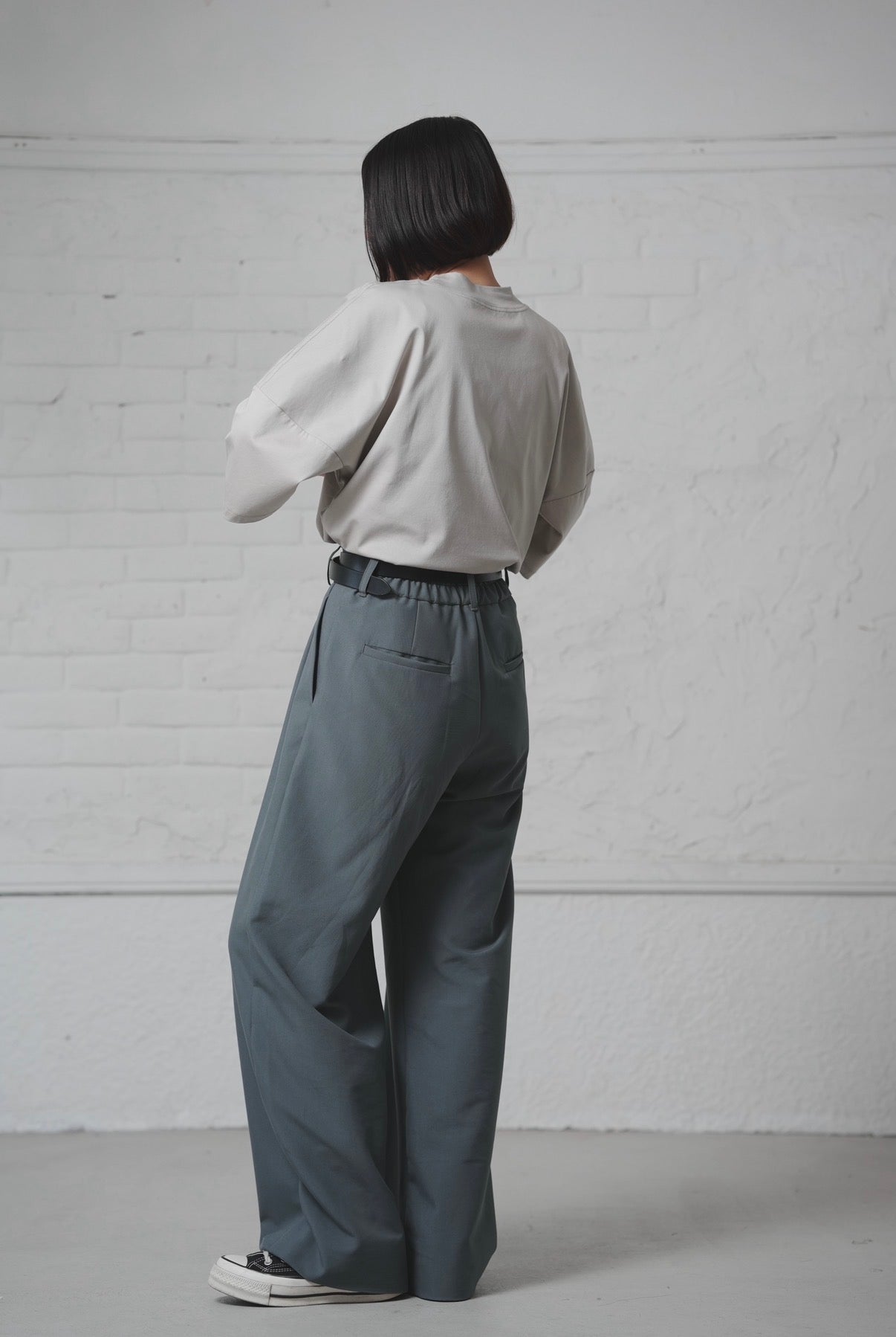 【Pre-order Item】Vertical straight wide pants