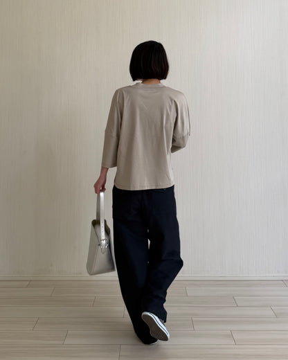 【Restock】Minimal Stitch 7-Sleeve Tee　(Ecru)
