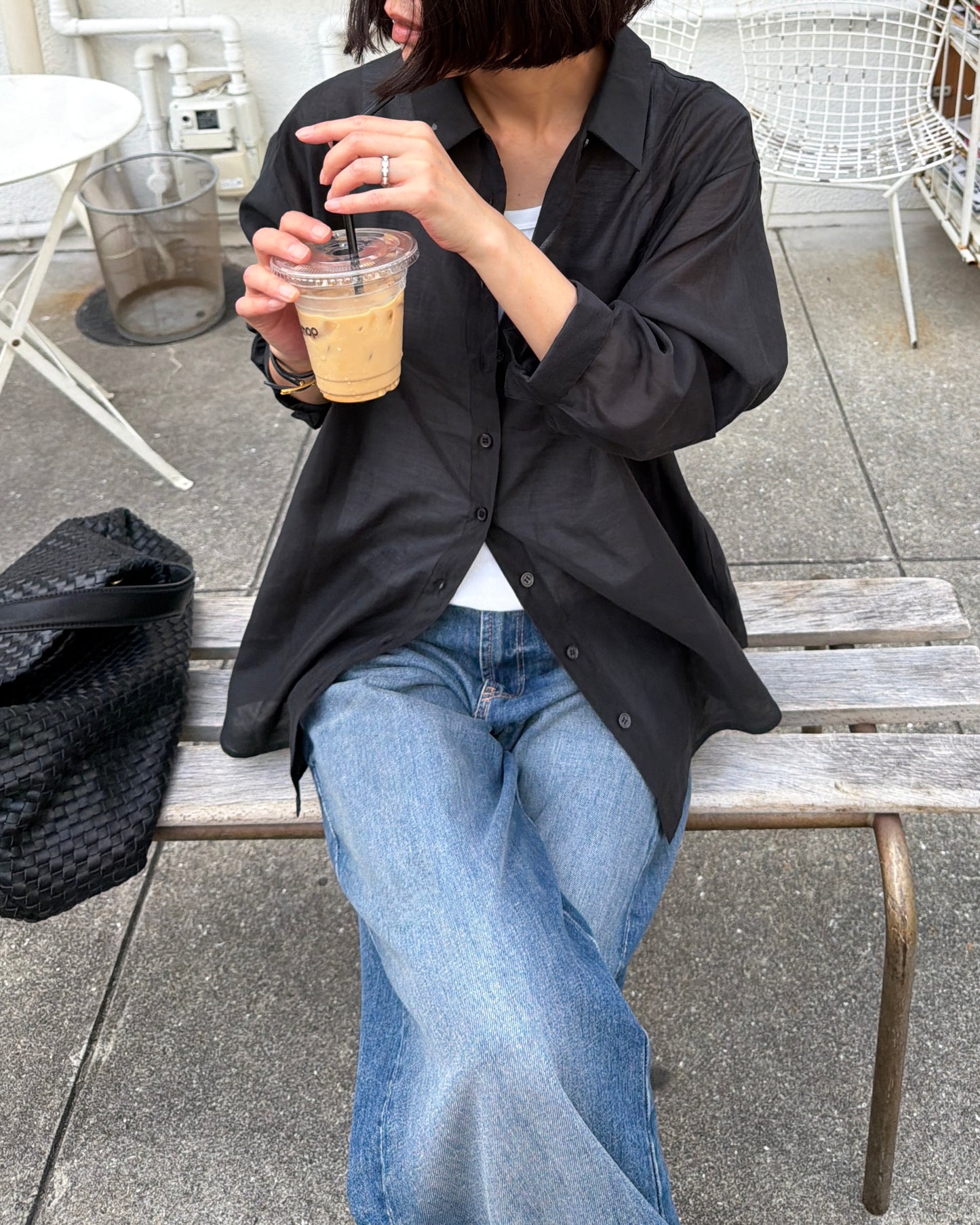【pre-order】Oversized Sheer Shirt