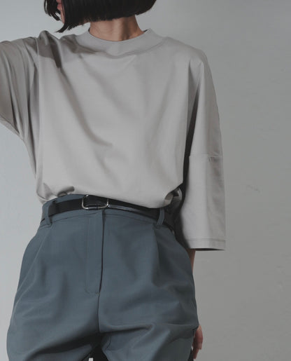 Minimal Stitch 7-Sleeve Tee　(black)