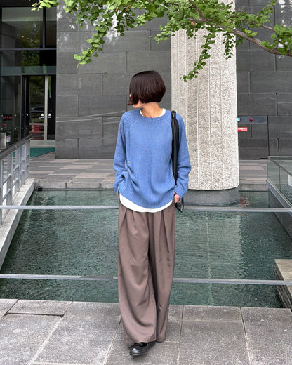 【pre-order】Cashmere Blend Knit (Cobalt Blue)